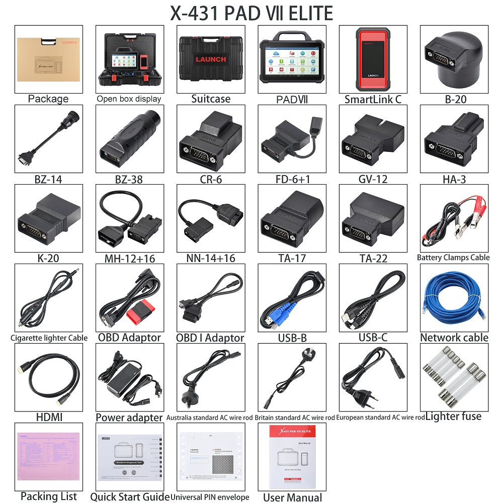 Launch X431 PAD VII  Pad7 Elite Diagnostic Tool 2 Years Free Update