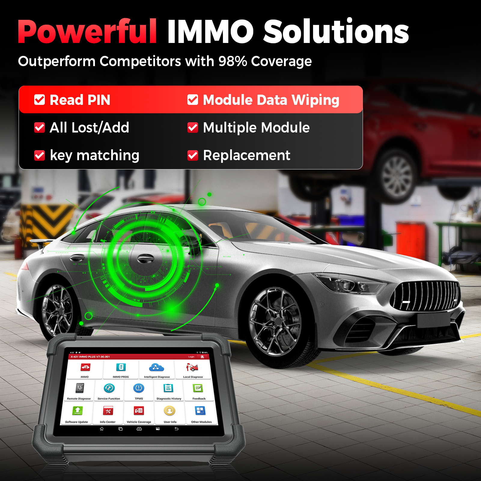 Launch X431 IMMO Plus Key Fob Programming Tool