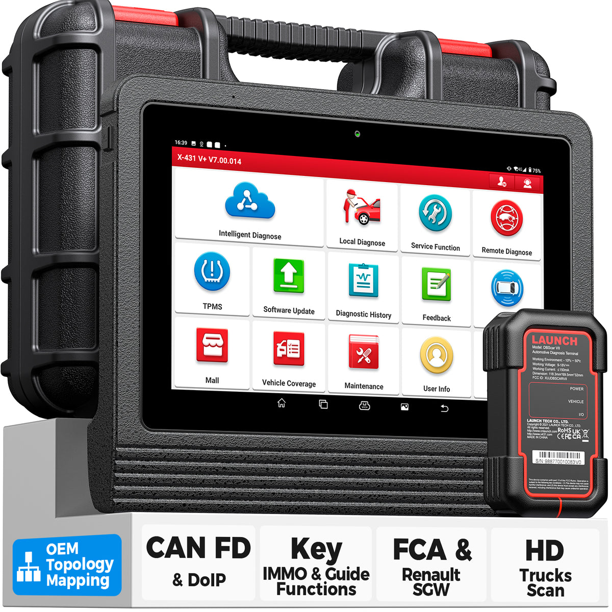 Launch X431 V+ 5.0 PRO3 Bidirectional OBD2 Diagnostic Scanner Main image