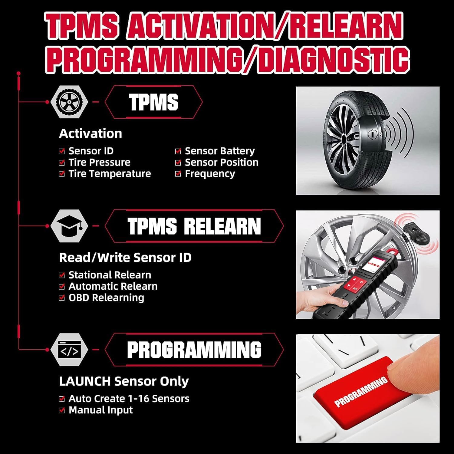 Launch X431 i-TPMS TPMS Tire Pressure Detector