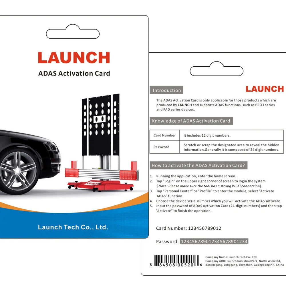 Launch X431 ADAS Activation Card Calibration Software Application Secondary image