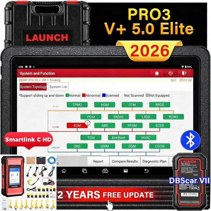 Launch X431 V+ 5.0 PRO3 with Smartlink C Heavy Duty Truck Diagnostic Scanner